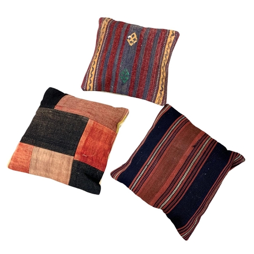 1727 - Quantity of assorted pattern Kilim covered pillows (5)