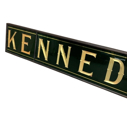 1061 - Original Brilliant Signs Co 'Kennedy 18a' shop front sign, reclaimed from one of the famous Kennedy'... 