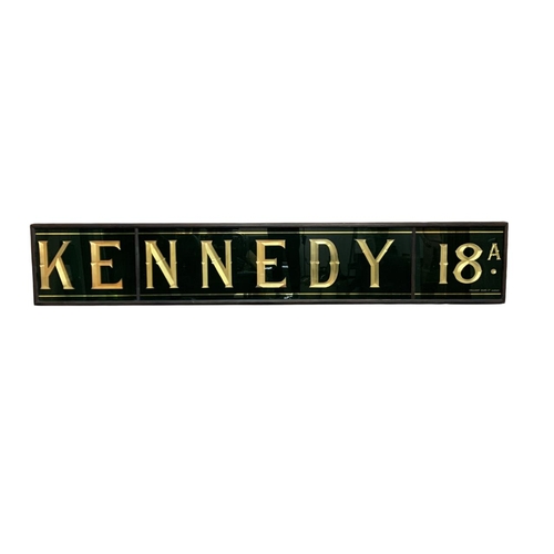 1061 - Original Brilliant Signs Co 'Kennedy 18a' shop front sign, reclaimed from one of the famous Kennedy'... 