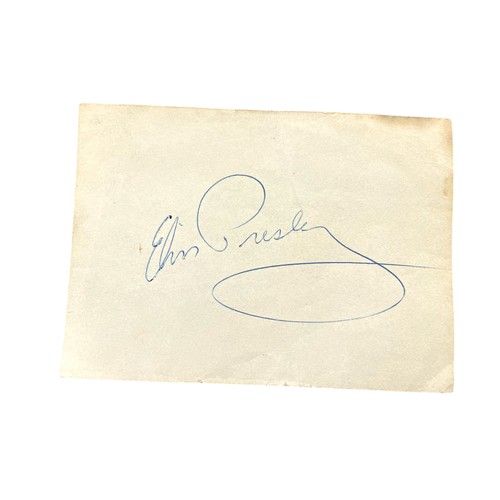 656 - Signed Elvis Presley - Elvis Presley autograph on paper, together with a further assortment of Elvis... 