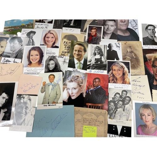 642 - Very large quantity of vintage and antique signatures and autographs, an assortment of TV, film, spo... 