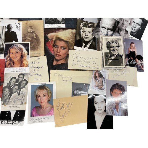 642 - Very large quantity of vintage and antique signatures and autographs, an assortment of TV, film, spo... 