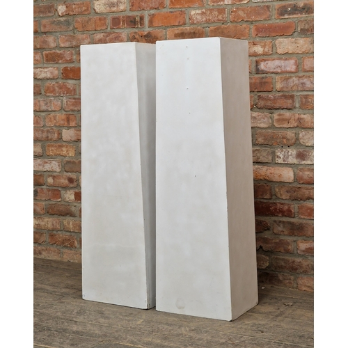 1411 - Pair of contemporary painted wooden pedestals, H 122cm x W 38cm x D 30cm (2)