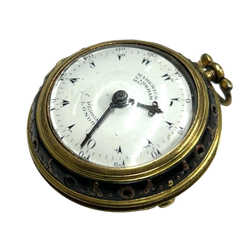 17 - Markwich Markham of London - Georgian cased Ottoman pocket watch for the Turkish market, inlaid tort... 