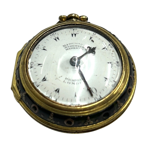 17 - Markwich Markham of London - Georgian cased Ottoman pocket watch for the Turkish market, inlaid tort... 