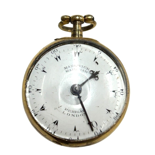 17 - Markwich Markham of London - Georgian cased Ottoman pocket watch for the Turkish market, inlaid tort... 