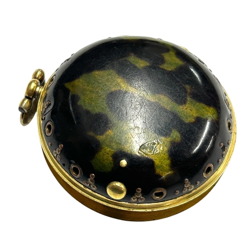 17 - Markwich Markham of London - Georgian cased Ottoman pocket watch for the Turkish market, inlaid tort... 