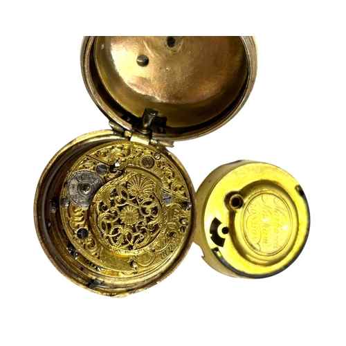 17 - Markwich Markham of London - Georgian cased Ottoman pocket watch for the Turkish market, inlaid tort... 