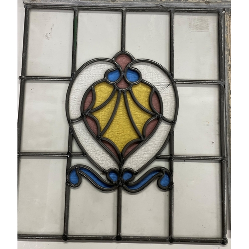 406 - Mixed quantity of stained glass window panels, largest 43cm x 33cm (4)