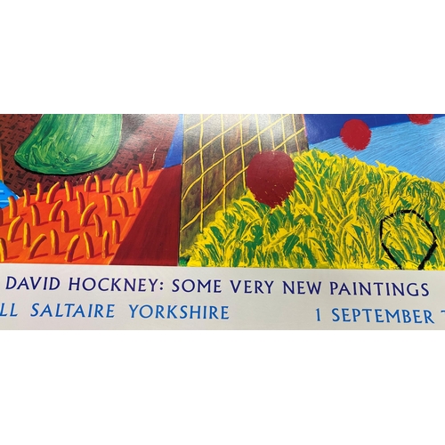 677 - David Hockney (b. 1937) 'Some Very New Paintings' Salts Mill 1993 exhibition poster, 92cm x 63cm, un... 