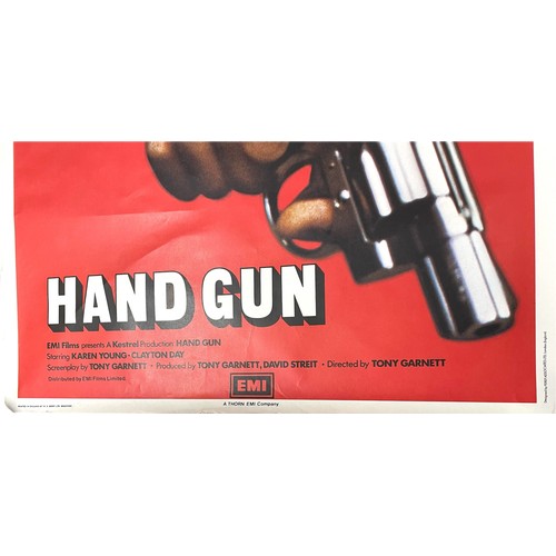 661 - Original 'Hand Gun' 1983 promotional film poster, 100cm x 68cm, unframed