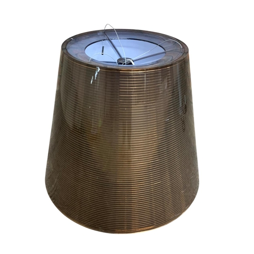 1162 - Large Philippe Starck ceiling light fitting, having a ribbed conical form, copper coloured shade, H ... 