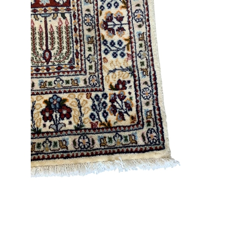 1732 - Persian Moud panel rug, 195cm x 80cm