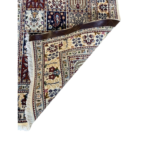 1732 - Persian Moud panel rug, 195cm x 80cm