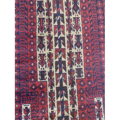 1741 - Persian prayer mat, red ground 142cm x 77cm