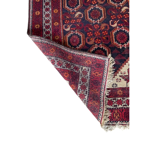 1742 - Handsome Bokhara runner, with unusual bird motifs, red ground, 206cm x 103cm