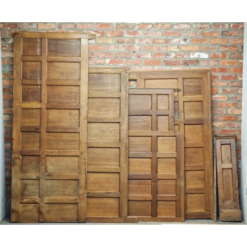 1431 - A good collection of antique Cotswold oak wall panelling