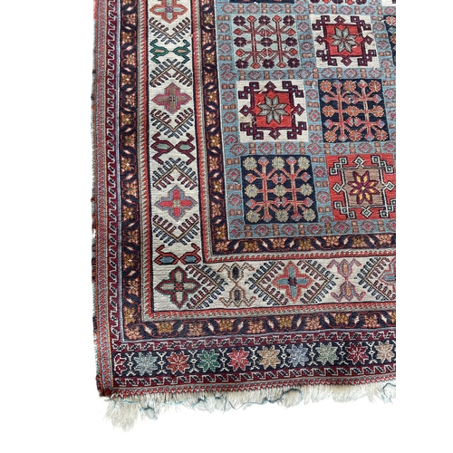 1752 - Persian Moud rug, patchwork type decoration,  200cm x 130cm