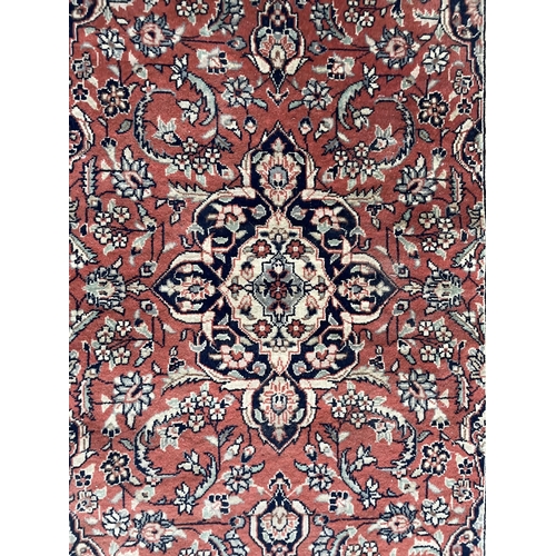 1755 - Keshan rug, red ground, 155cm x 90cm