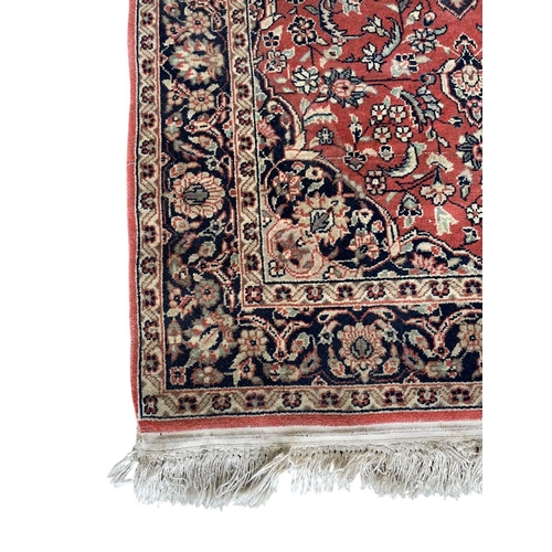 1755 - Keshan rug, red ground, 155cm x 90cm