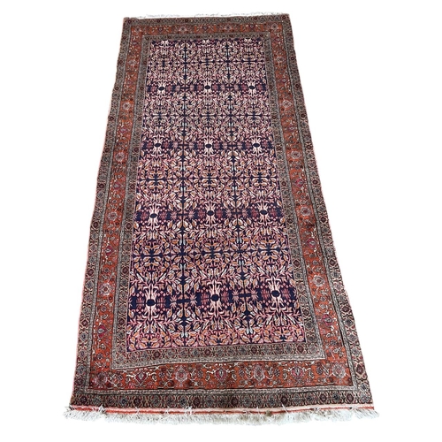 1766 - Good large Persian Ziegler runner, geometric design, red ground, 330cm x 170cm