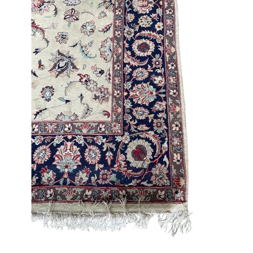 1772 - Persian Keshan carpet, scrolled foliage design, pale ground, 300cm x 190cm