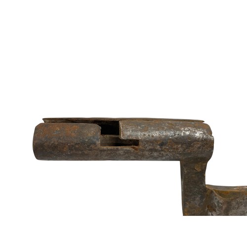 245 - Antique steel socket bayonet, length 38cm