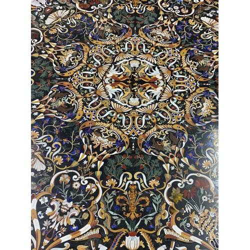 1209 - Impressive late 19th century Italian Pietra Dura specimen table, octagonal form, inset with scrolled... 