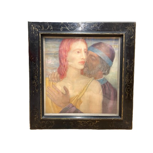 1501 - Helen Stirling Winslow (1890-1973, Pre-Raphaelite school) - 'The Kiss of Judas', unsigned, inscribed... 