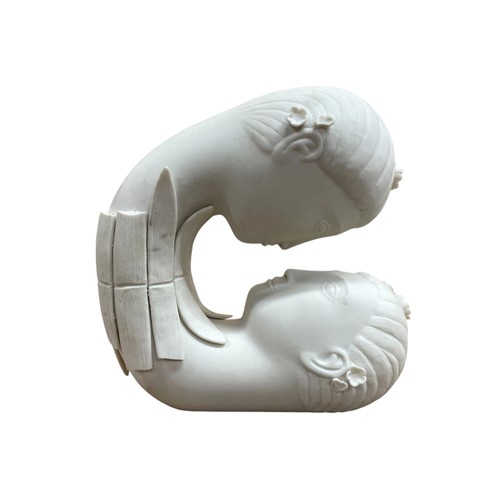 372 - Stig Lindberg (1916-1982)  'Narcissus' Parian ware porcelain sculpture, depicting kissing couple, pr... 