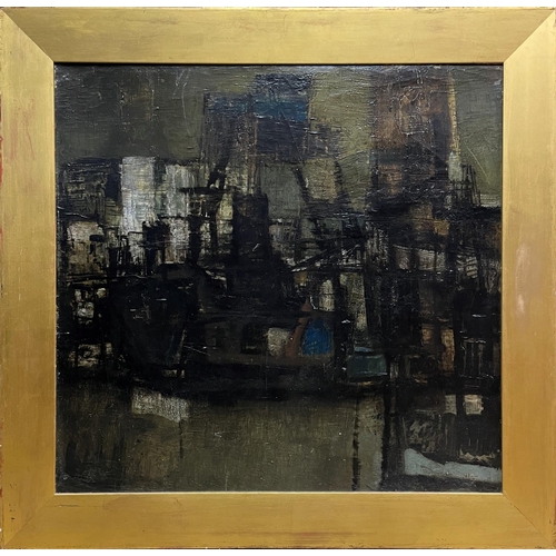 1547 - Mid 20th century school - 'New York', cubist study, unsigned, titled and dated '42 verso, oil on can... 