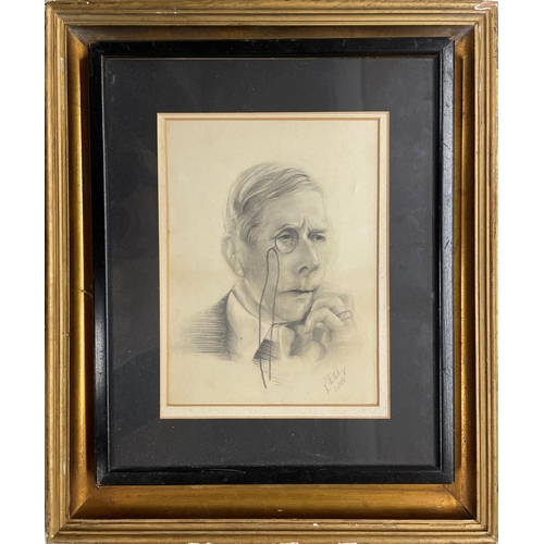 1554 - Early 20th century school - 'George Arliss' bust portrait of the actor, indistinctly signed and date... 