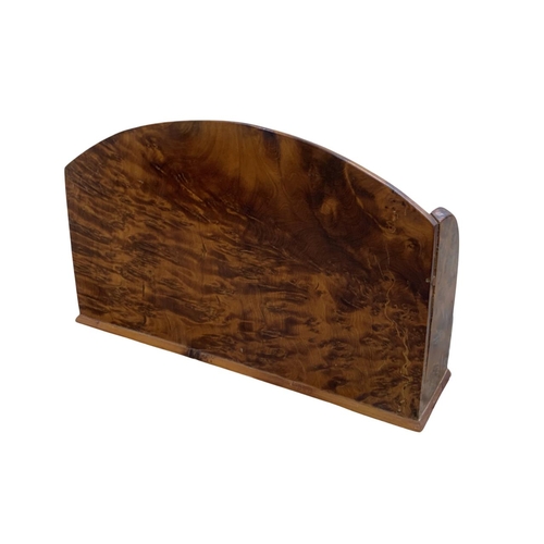 468 - Art Deco Thuya wood desktop letter rack, the tree being an aromatic conifer tree native to the Essao... 