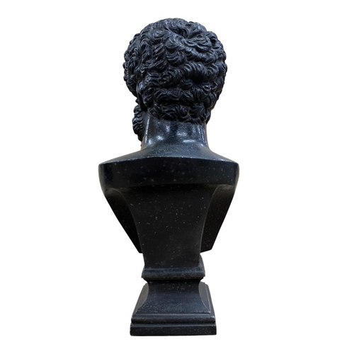 257 - Grand Tour patinated bronze bust of Lucius Aurelius Verus, H 24cm