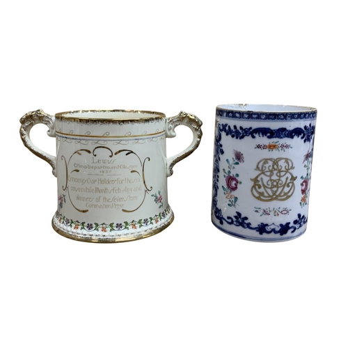 410 - Mixed quantity of antique ceramics to include three pieces of 18th century Worcester, two Ridgeway t... 