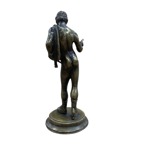 278 - Grand Tour miniature bronze figure of Narcissus, H 10.5cm