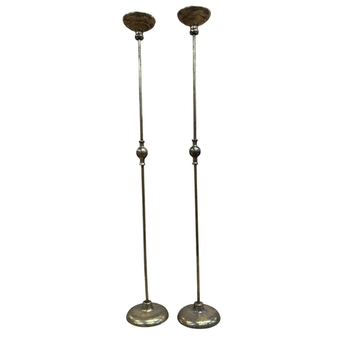 1085 - Mixed quantity of lighting to include a pair of large brass Corinthian column candlesticks, a pair o... 