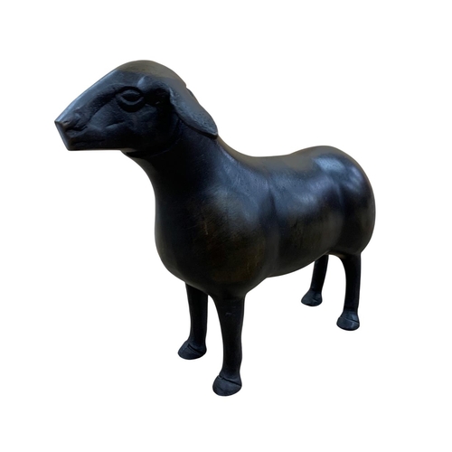 1441 - Modernist bronze sculpture of a standing sheep, H 16cm x L 22cm