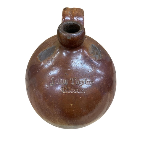 437 - Local Interest - ' John Taylor Gloster ' salt glazed stoneware flagon, H 42cm