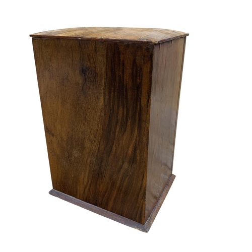 506 - Art Deco mahogany smokers cabinet, circa 1920's, the satinwood inlaid glazed door opening to a main ... 