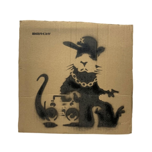 1514 - Banksy (b. 1974) - 'Gangsta Rat', signed, inscribed verso 'Enjoy your free art, Banksy is Dismal!! 6... 