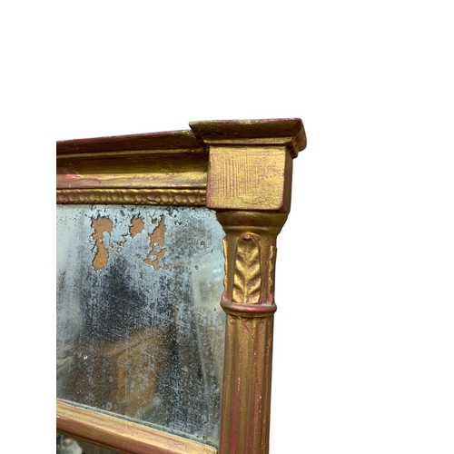 1153 - Antique Florentine giltwood and gesso pier mirror, 69 x 40cm