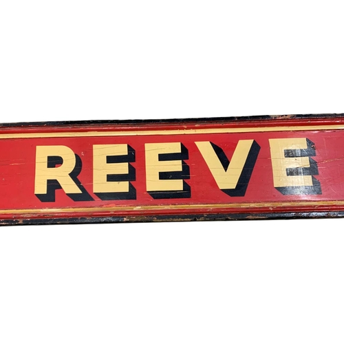 1020 - Advertising - ' Reeve & Co. Ltd ' large Victorian painted wooden shop sign from the iconic Smithfiel... 