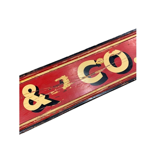 1020 - Advertising - ' Reeve & Co. Ltd ' large Victorian painted wooden shop sign from the iconic Smithfiel... 