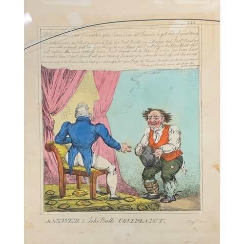 1582 - Quantity of hand coloured 19th century political engravings / caricatures to include John 'HB Doyle ... 