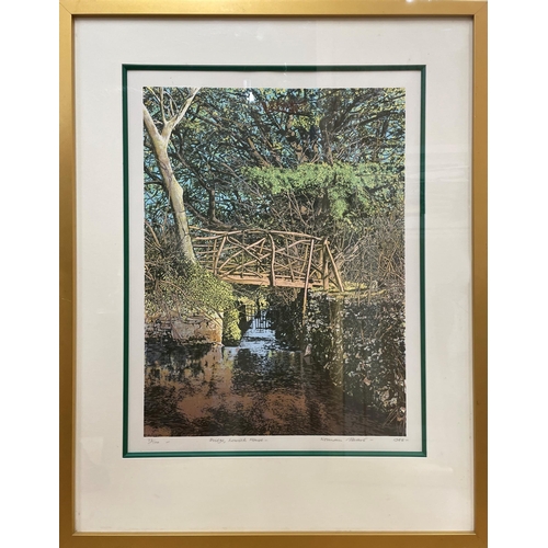 1509 - Norman Stevens (1937-1988) 'Bridge, Lowick House', signed and dated, number 77/100, screenprint, 62c... 