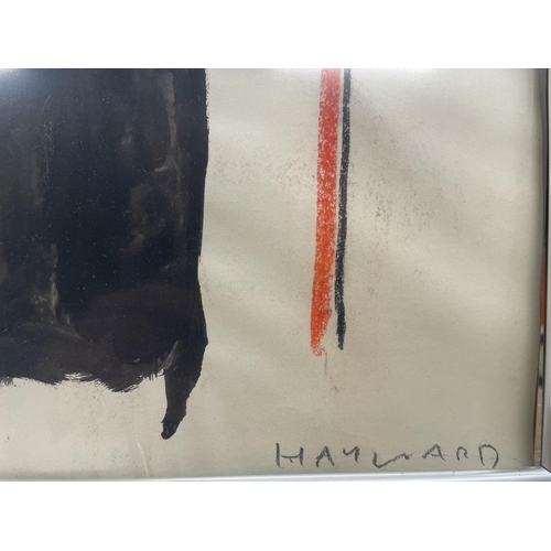 1506 - John Hayward (Contemporary) - Four abstract nude studies, each signed, mixed media, largest H 79cm x... 