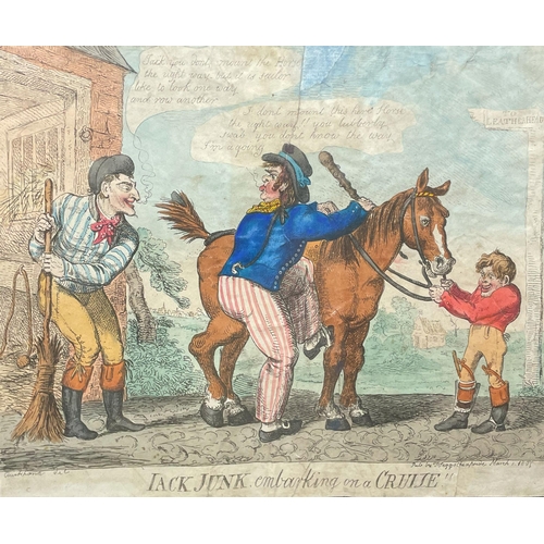 1577 - Quantity of hand coloured political caricature etchings to include William Elmes for Thos. Tegg (act... 