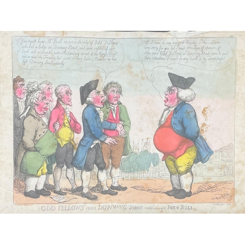 1578 - Thomas Rowlandson (1756-1827) - Odd Fellows from Downing Street Complaining to John Bull, circa 1800... 