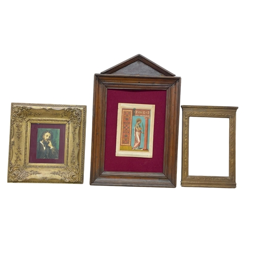 1583 - Quantity of picture frames to include a good 19th century gilt gesso frame with Acanthus detail, 39c... 